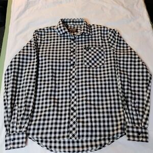 Geoff Ramsey  Blue Plaid Long Sleeve Button Down Size‎ Medium